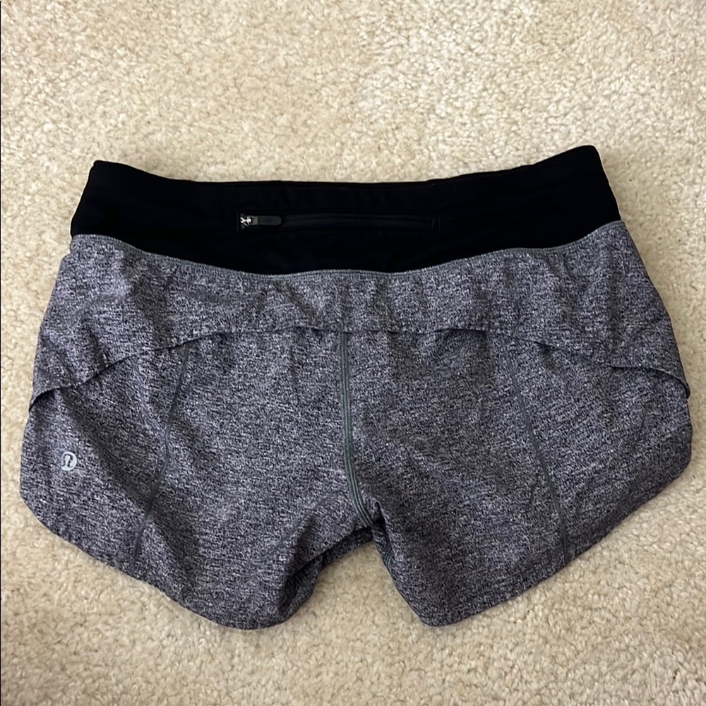 Lululemon Athletica Gray and Black Athletic Shorts